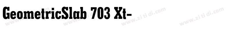 GeometricSlab 703 Xt字体转换